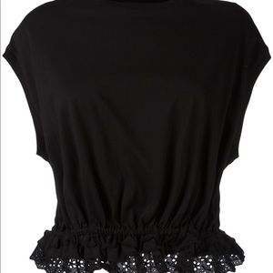 Simone Rocha Eyelet Cropped Sleeveless Tee
